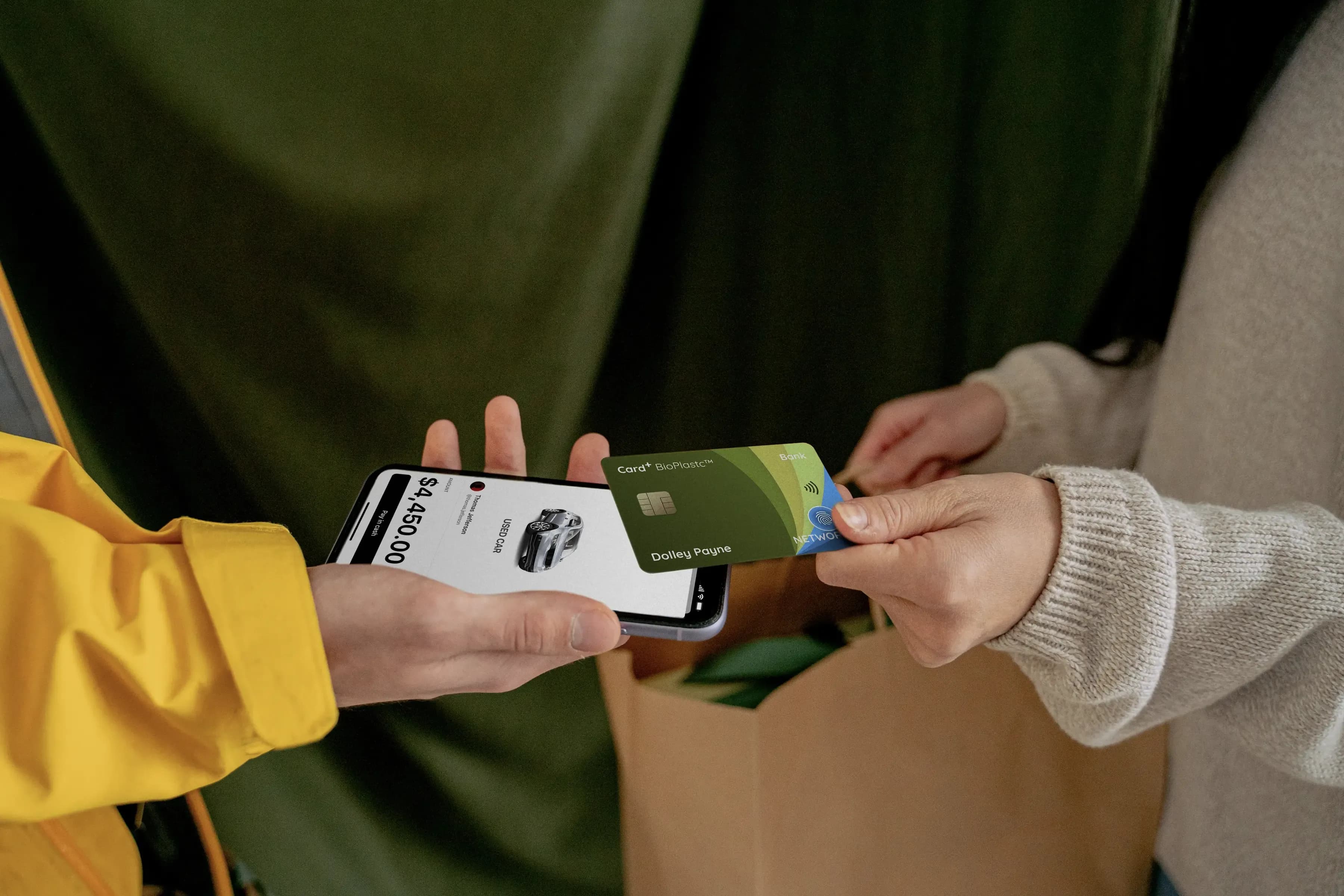 Using Card+ BioPlastc™ to make a person-to-person payment